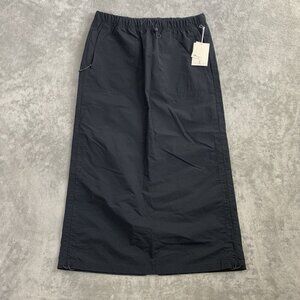 Champion Skirt Womens Medium Rochester NY Black Long Nylon Drawstring Slit Back